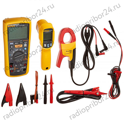 Фото – Fluke 1587KIT/62MAX+ FC комплект мультиметр-мегомметр c функцией беспроводной связи + токовые клещи + инфракрасный термометр