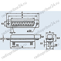 Фото – DB-9M 9pin вилка на кабель