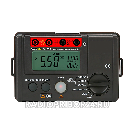 Фото – ПрофКиП Е6-23/1 мегаомметр цифровой (250В ... 1000В)