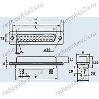 Фото – DB-9F 9pin розетка на кабель